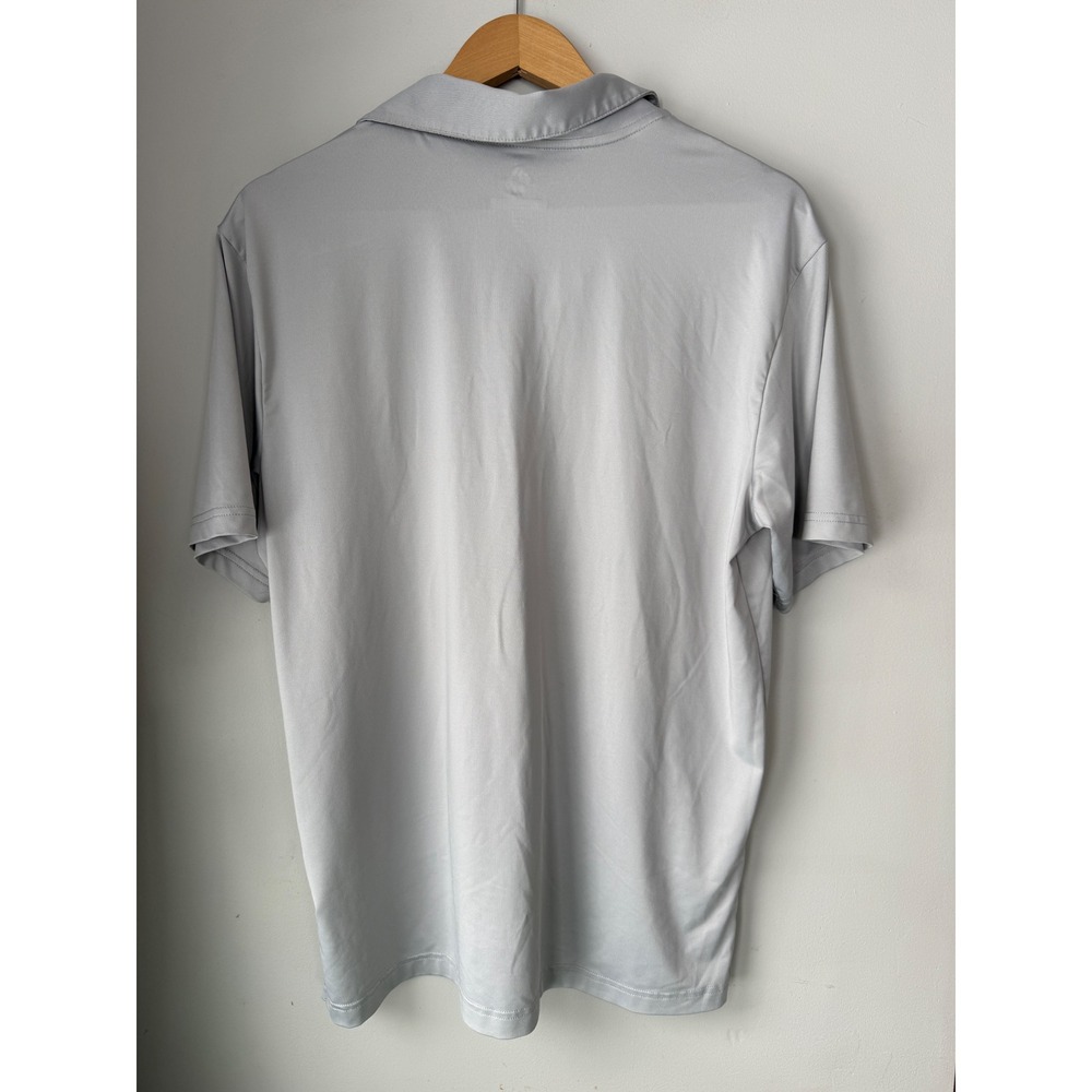 Adidas Golf Mens Medium Gray Short Sleeve Performance Polo Shirt summer resort - Picture 4 of 6